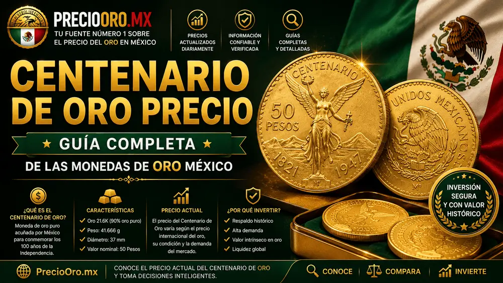 Centenario De Oro Precio: Guía completa de las monedas de oro México