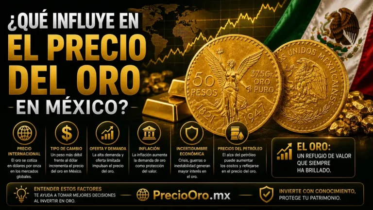 Qué influye en el precio del oro en México