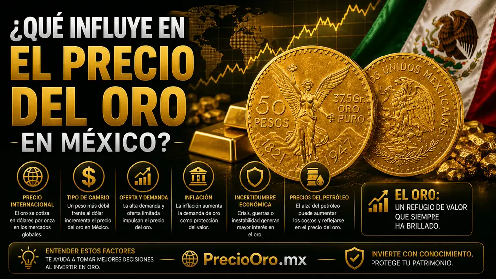 Qué influye en el precio del oro en México